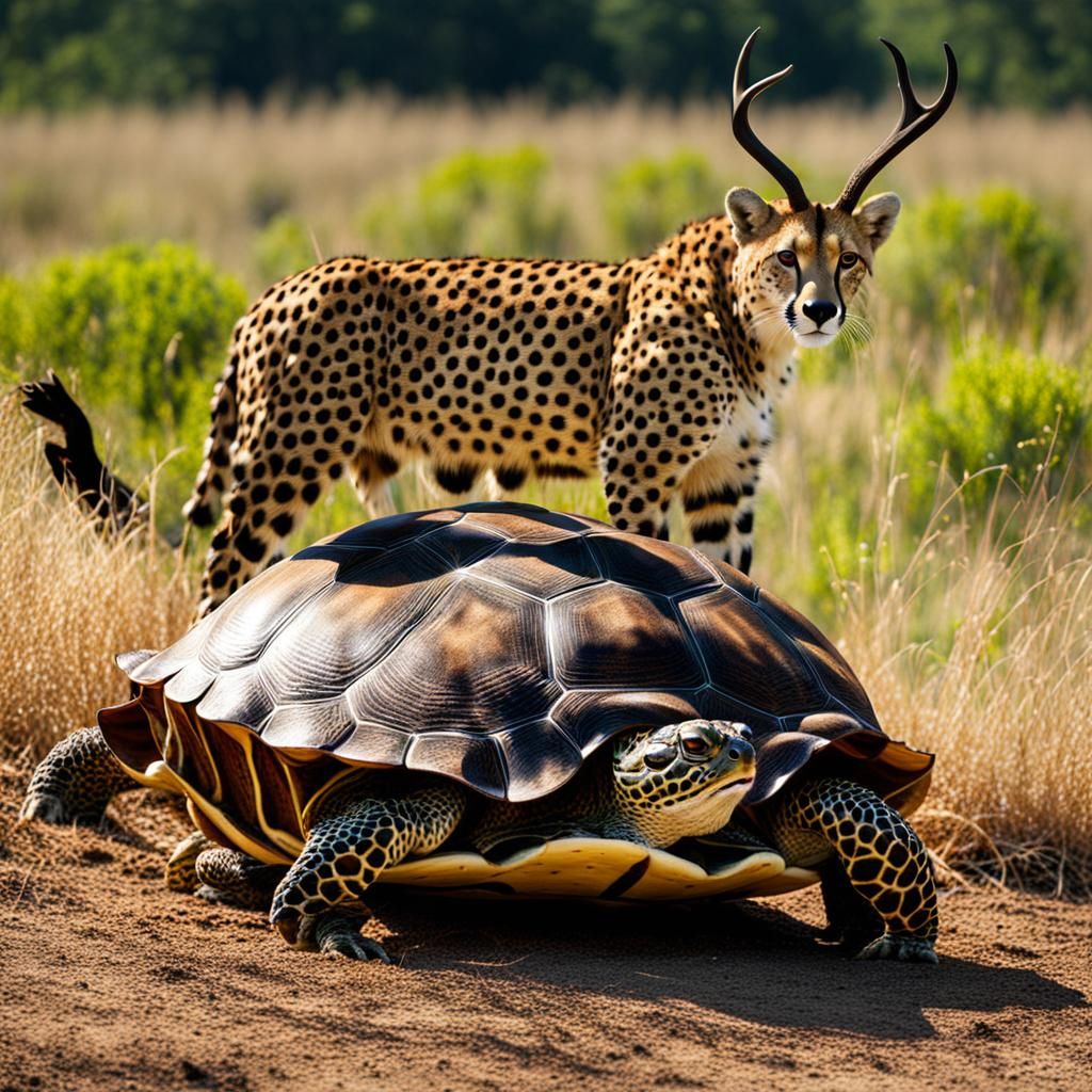 Exotic Big Cat with Unusual Accessories