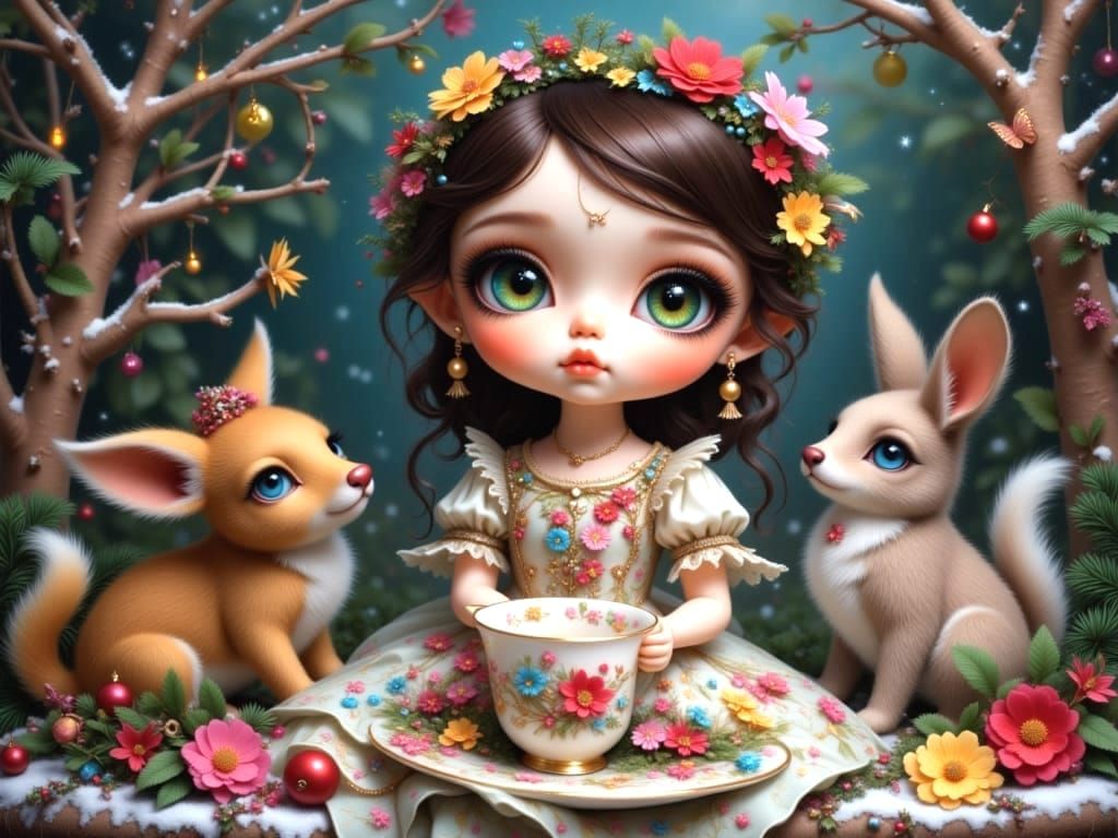 Relaxing Cup of Tea This Morning with Friends 🌳🫖🐰