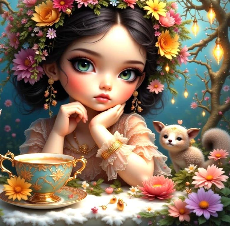 Garden Tea Party with Forest Animals 🍵🫖