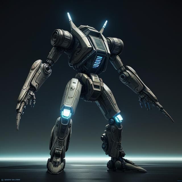 Squid Mechwarrior on Desolate Planet, Zaha Hadid Design