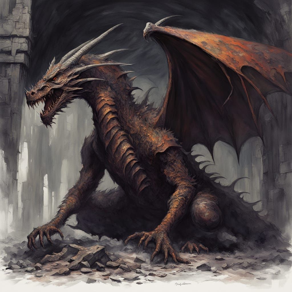 Gothic Dwarven Mine Scene in Dark Fantasy Style