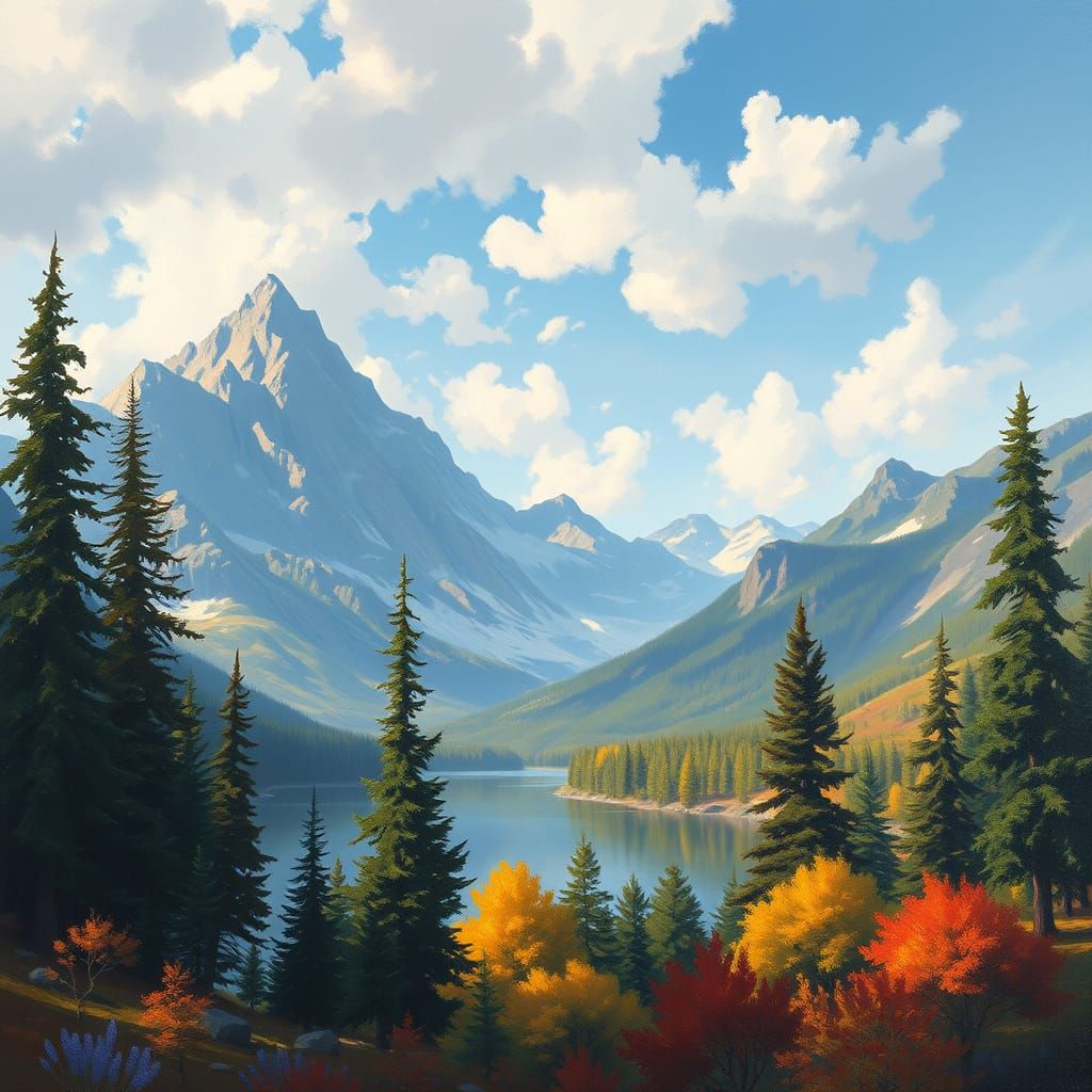 Dreamy Landscape Inspired by Romanticism and Impressionism