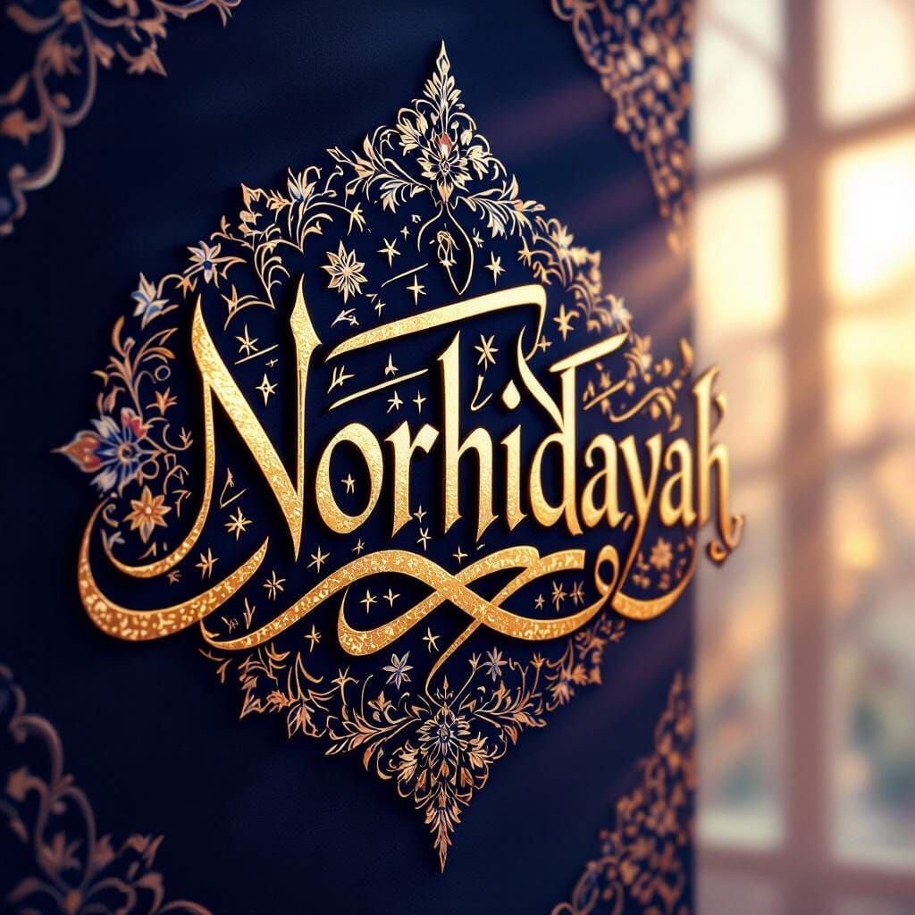 NorHidayah Diwani Calligraphy with Floral Patterns