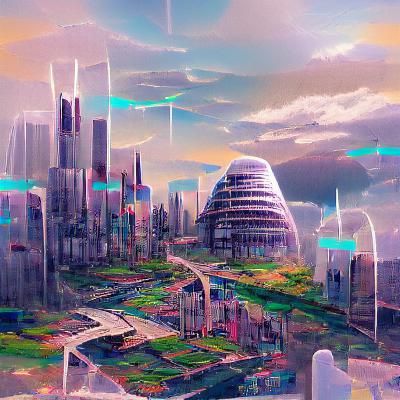 Futuristic Cityscape: AI Generative Art