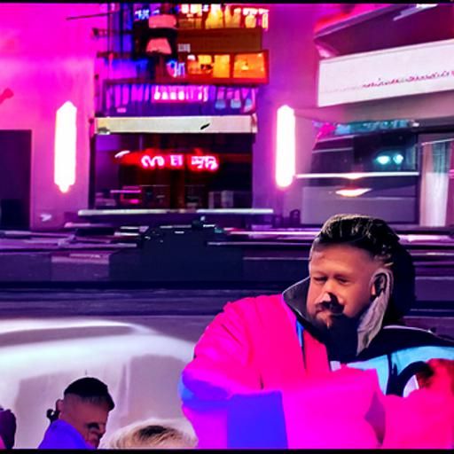 Gordon Ramsey and DJ Khaled in Synthwave Moscow