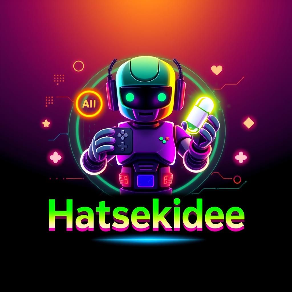 Playful AI Avatar Logo for Game Development