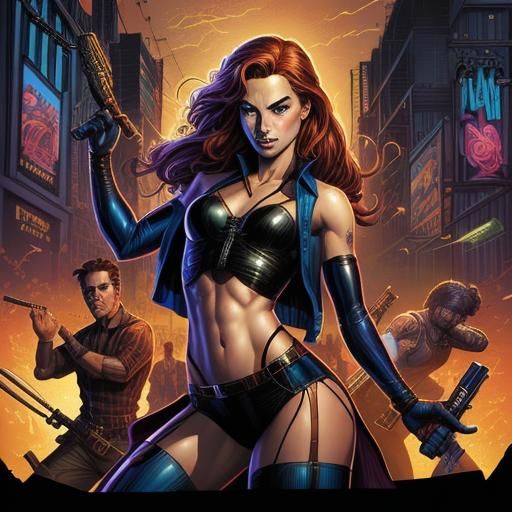 Comic Book Striptease Illustration in Brooks/Mumford Style