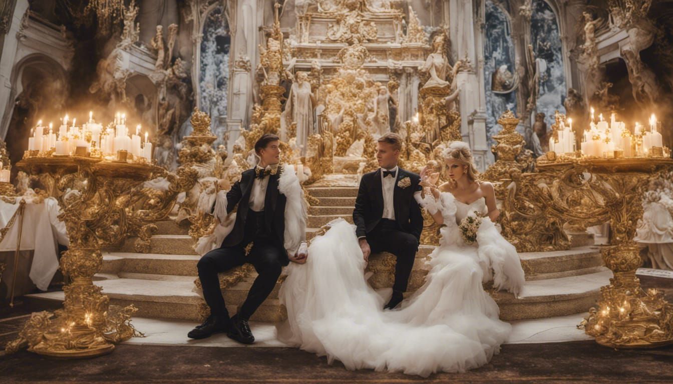 Royal Cat Wedding on a Giant Cake