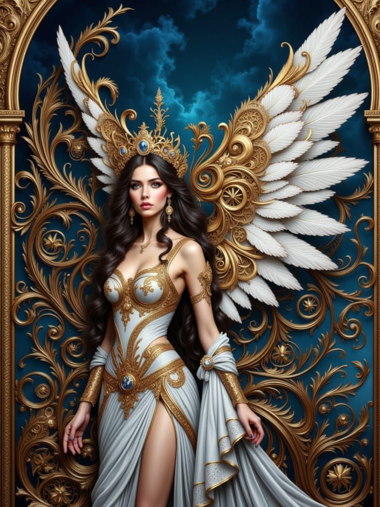 Steampunk Goddess in Hyperrealistic Airbrush Art