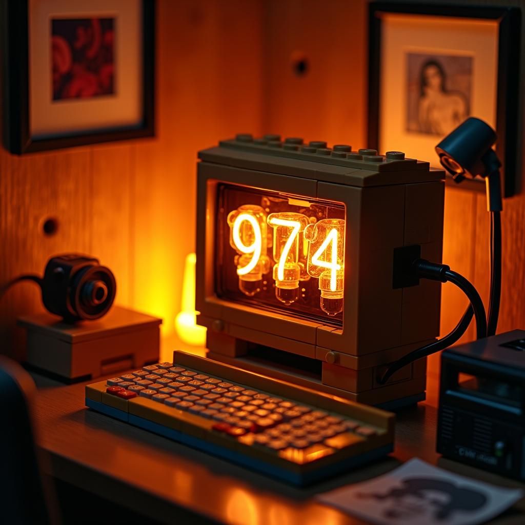 Lego Nixie Tubes Computer in Retro Style