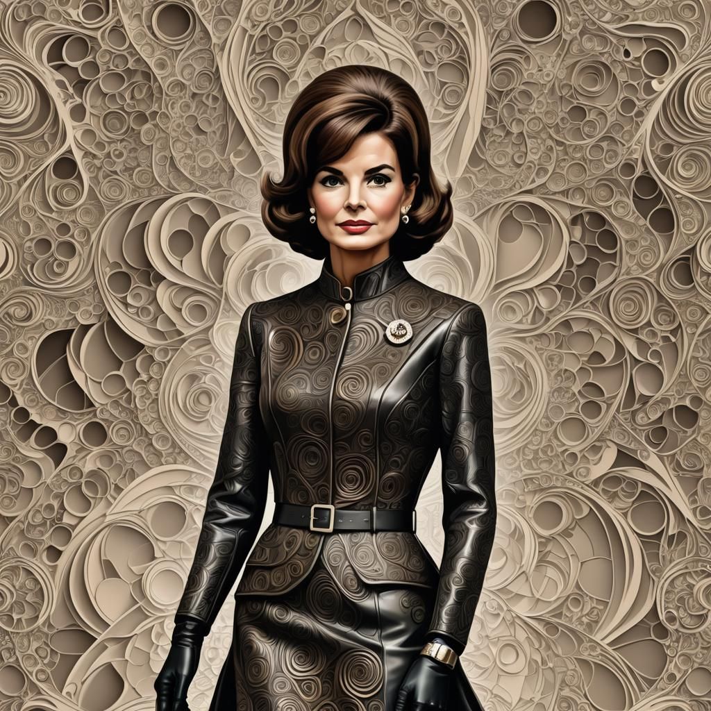 Jackie Kennedy as Strict Teacher with Zentangle Elements