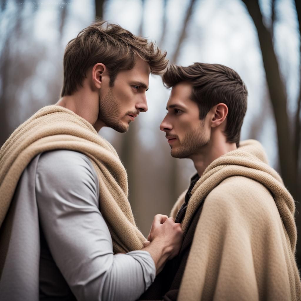 Gay Fairytale: Hunter and Prince Share a Tender Moment