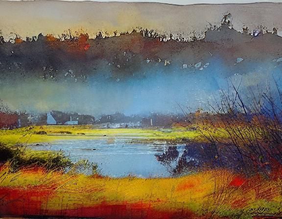 Scottish Autumn Landscape in Golden Evening Light