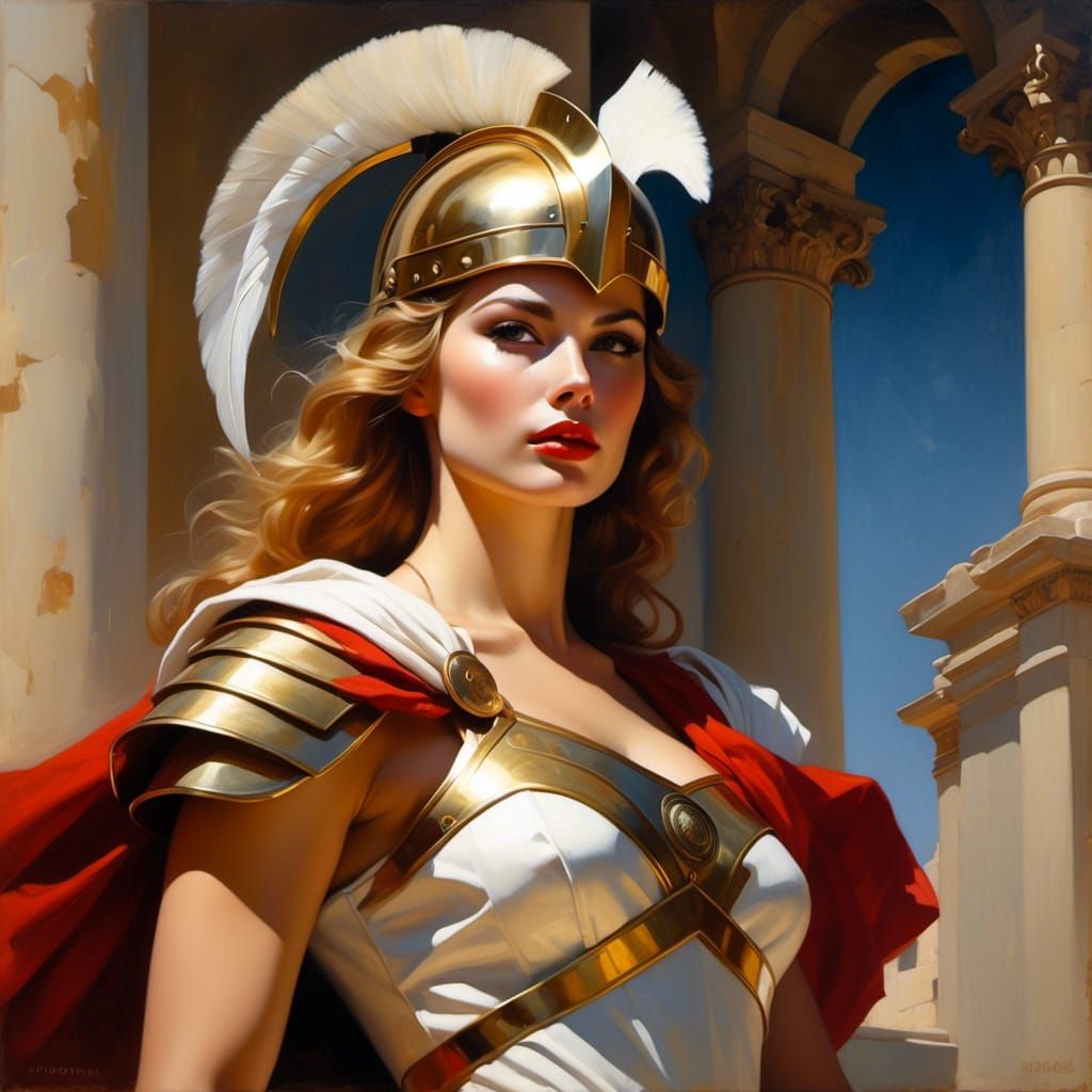 Stunning Spartan Warrior Portrait in Hyperdetailed Style