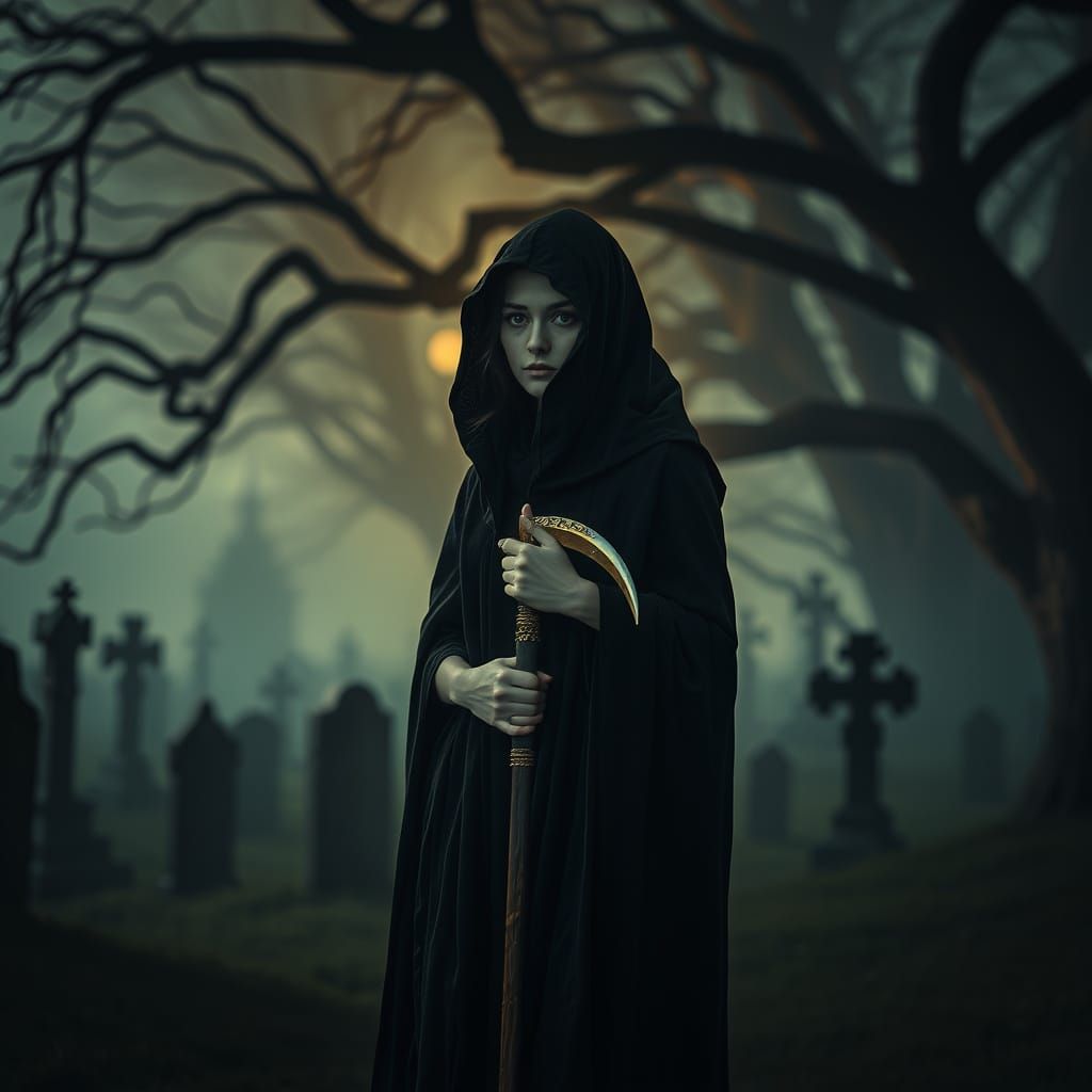 Graveyard Reaper in Soft Vintage Style