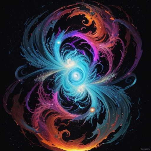 Celestial Elemental Being of Fire, Water, and Ice