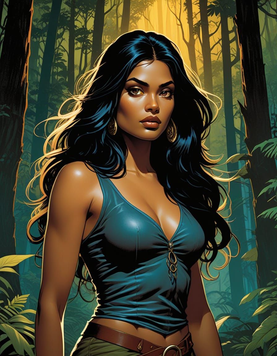 South Indian Goddess Emerges from Enchanted Twilight