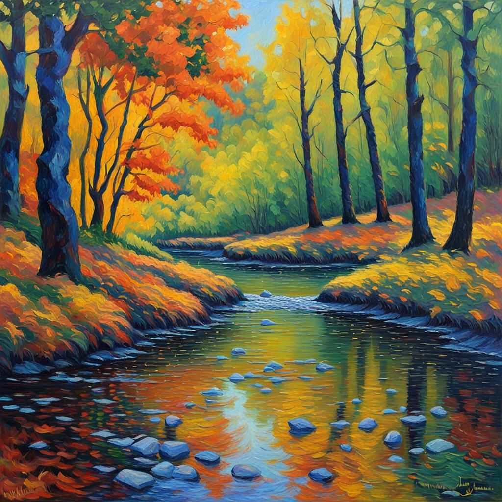 Expressionist Time Perspective as Impasto Oil Painting