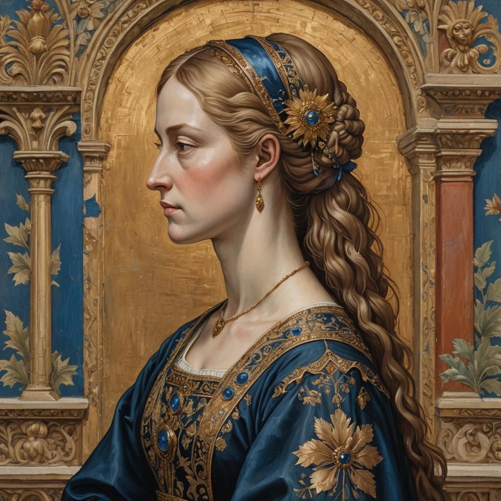 Renaissance Portrait with Tuscan Landscape