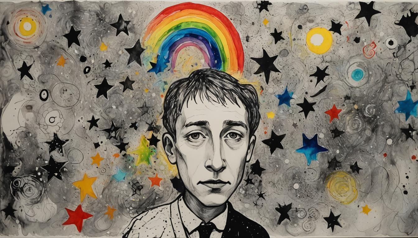 Luminous Fairy Child Soaring on Starry Night