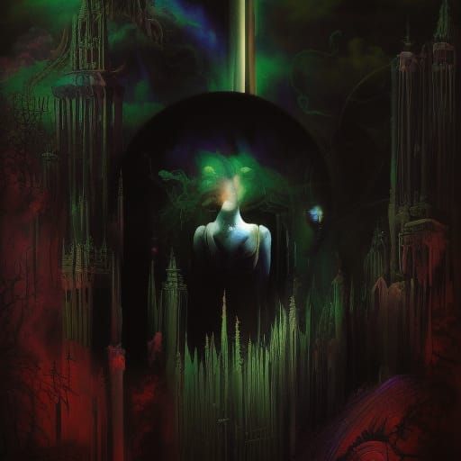 Haunted Victorian Family Portrait in Gothic Art Style