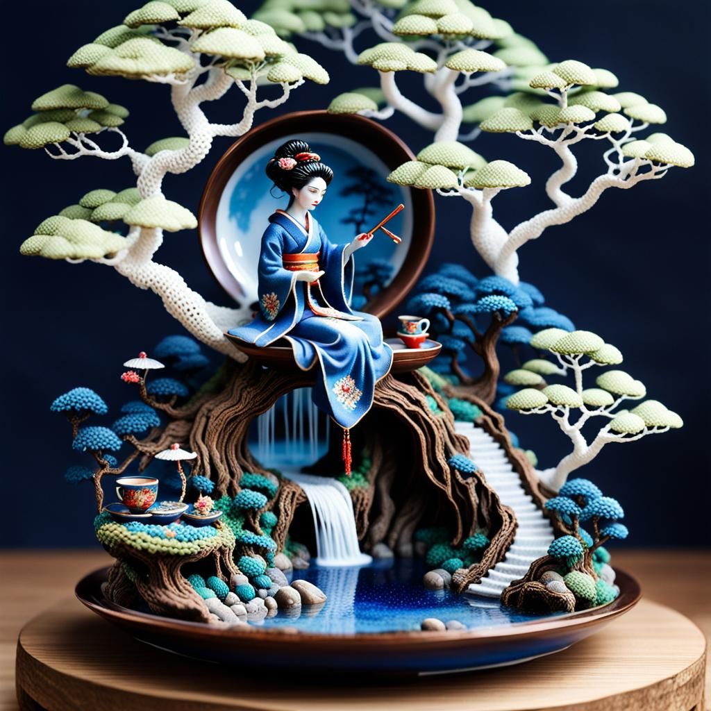 Asian Diorama Sculpture