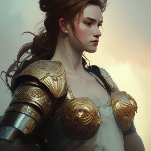 Hyperdetailed Portrait of a Lady Knight