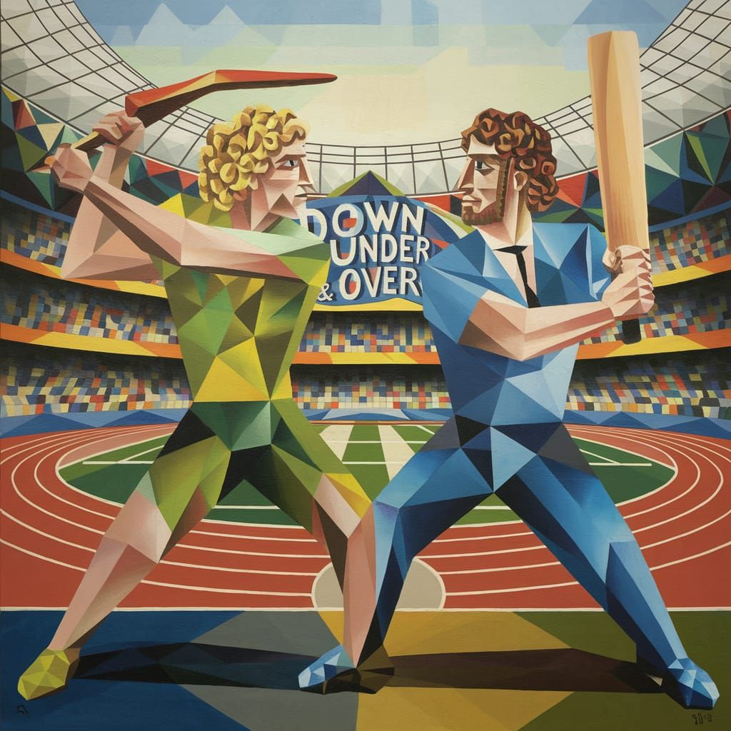 Rivals in Art Deco Stadium: Australian and English Athletes ...