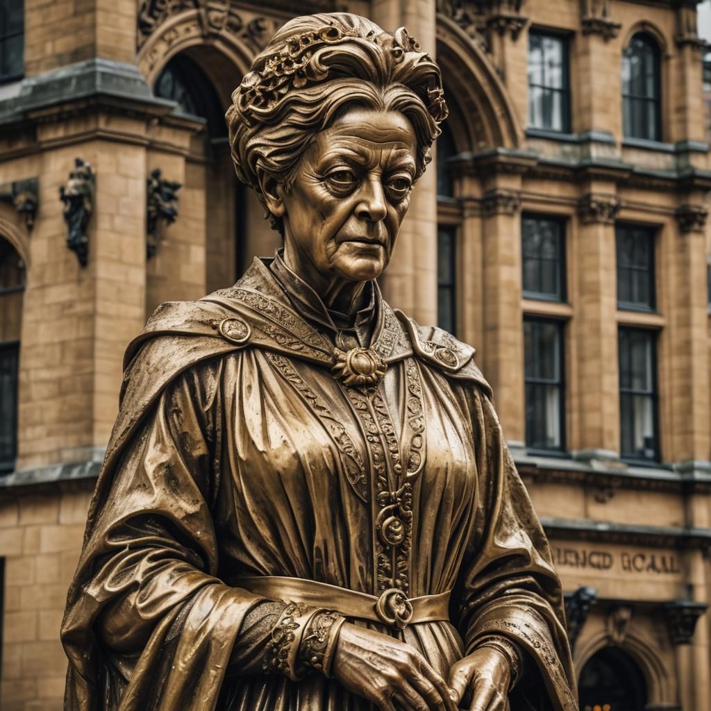 Golden Statue in London: A Hyperrealistic Tribute