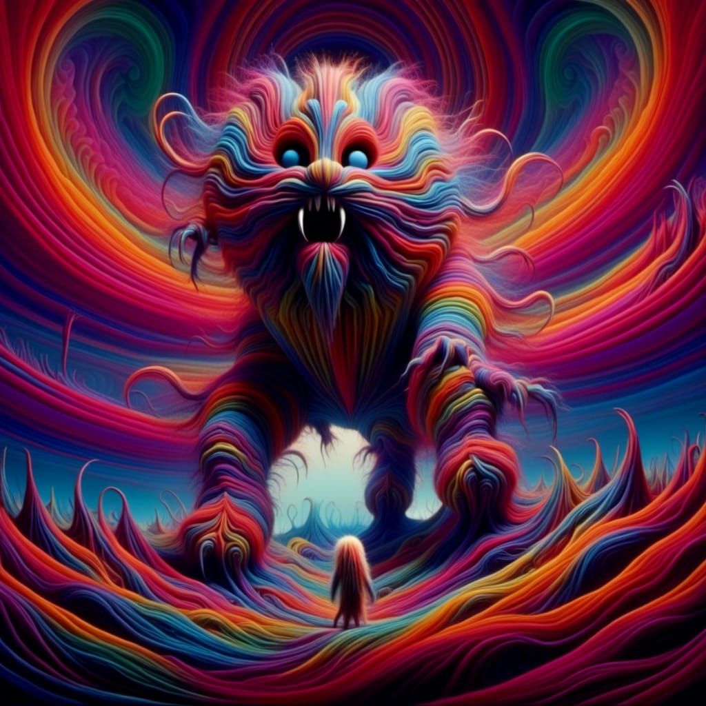 Surreal Landscape with Elastic Flora, Salvador Dali Style