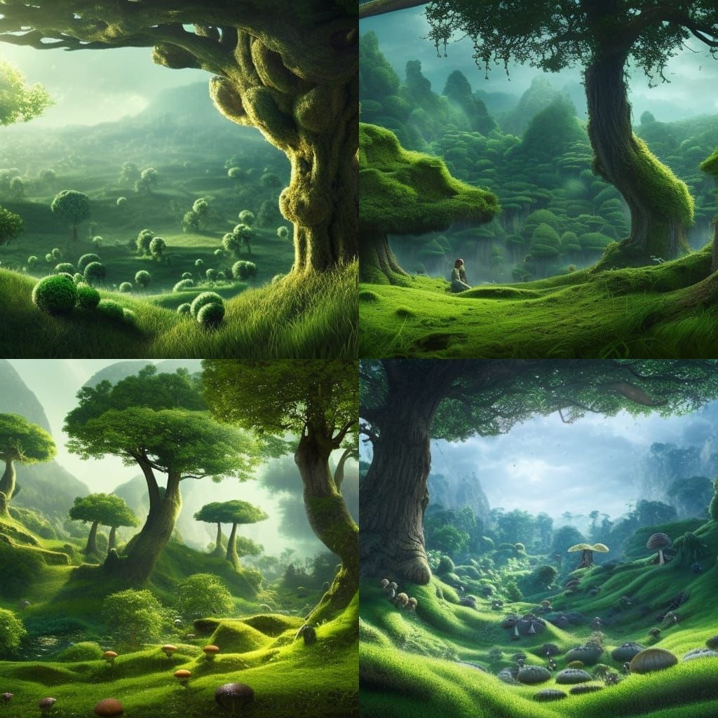 Mushroom Valley: A Detailed Digital Matte Painting