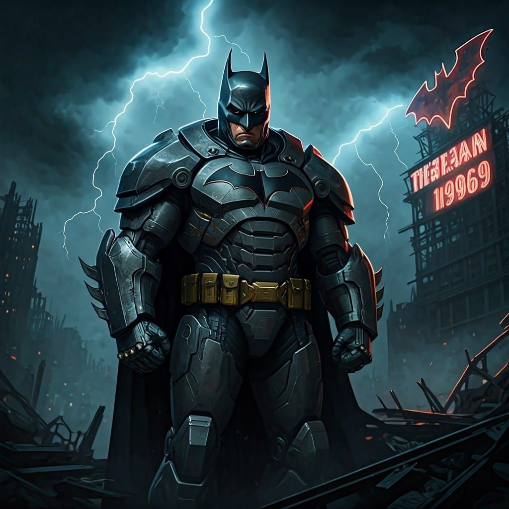Batman in Power Armor: Post-Apocalyptic Dark Knight