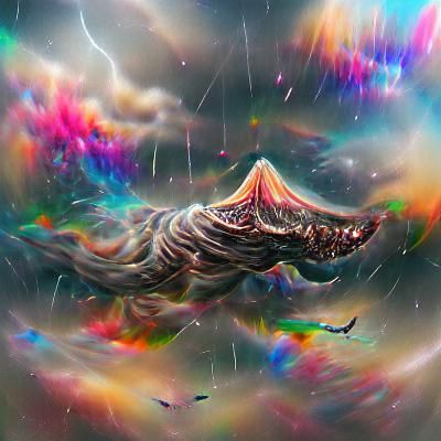 Cosmic Tornado: Holographic Astral Illustration