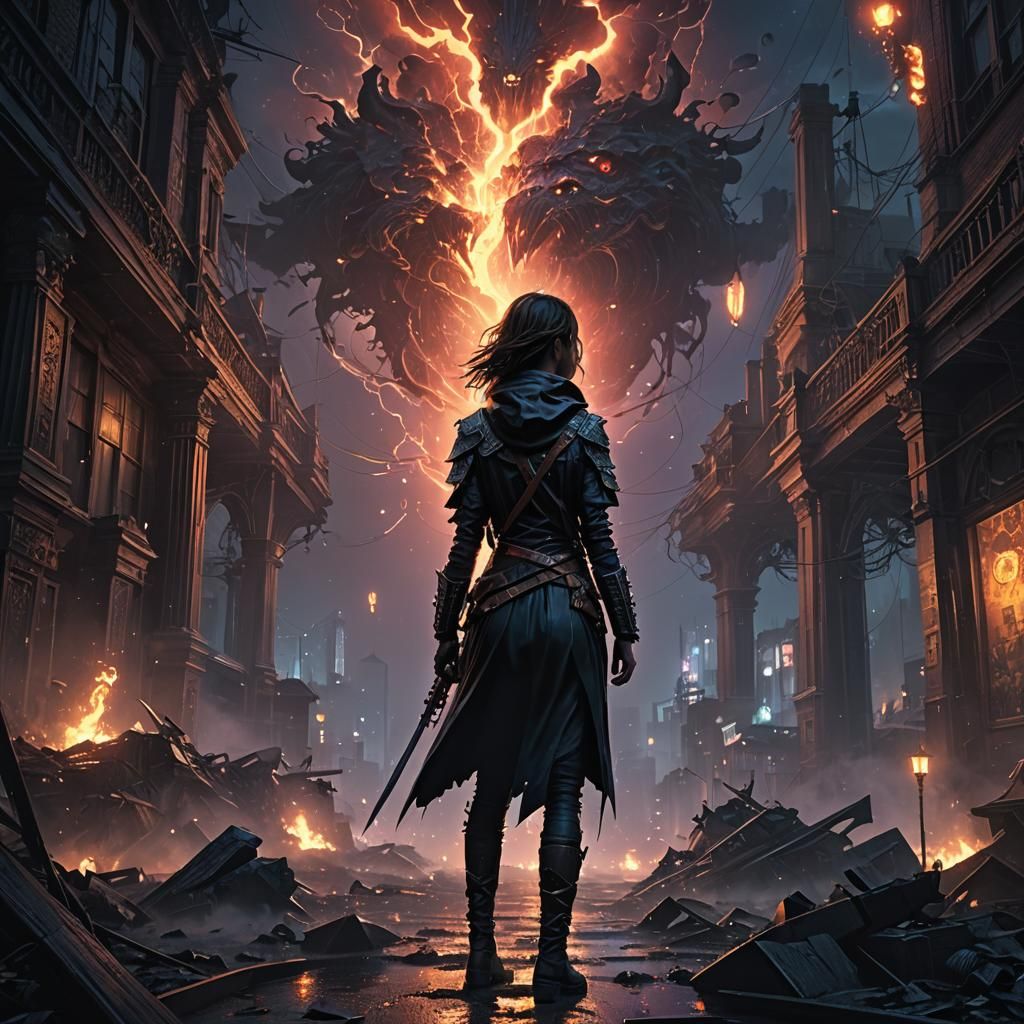 Dramatic Midnight Writer: Digital Matte Painting