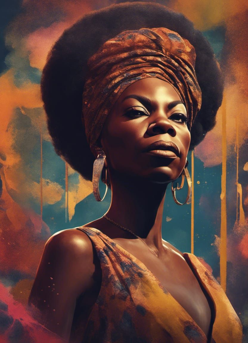 Nina Simone on Stage: Fantasy Concept Art