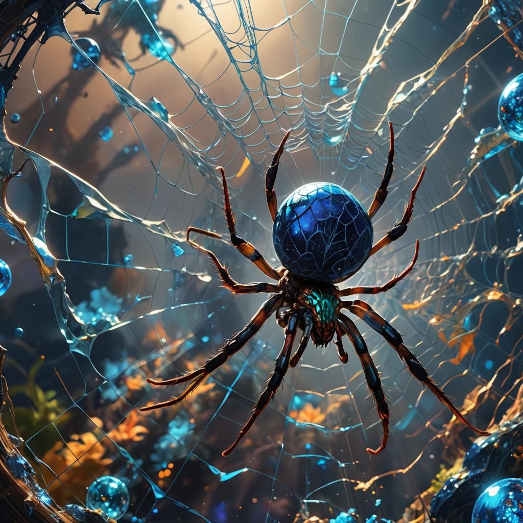 Earth Creation in Cosmos with Blue Web