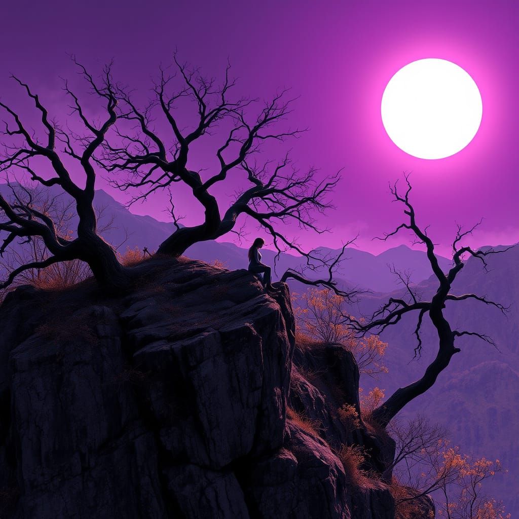 Ethereal Autumn Landscape in Dark Fantasy Style