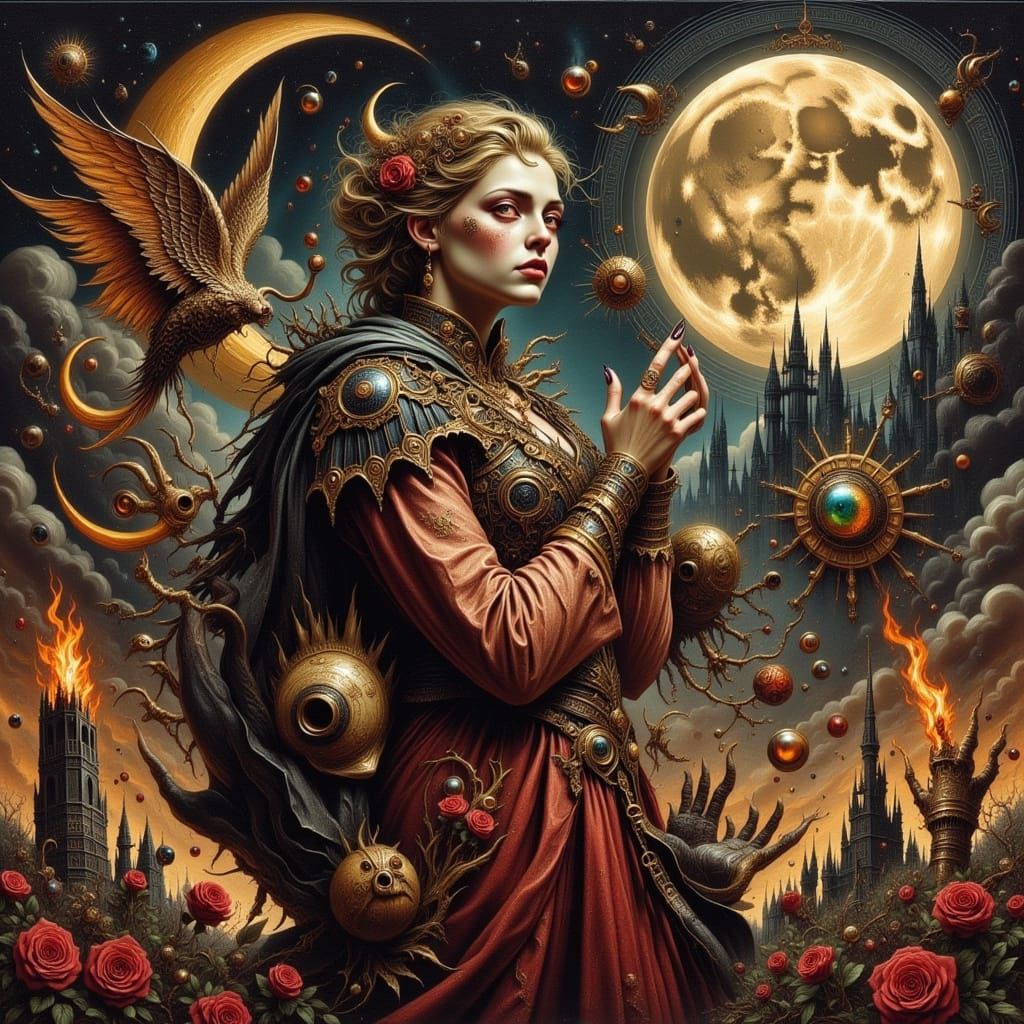 Ethereal Gothic Portrait in Dark Romantic Style