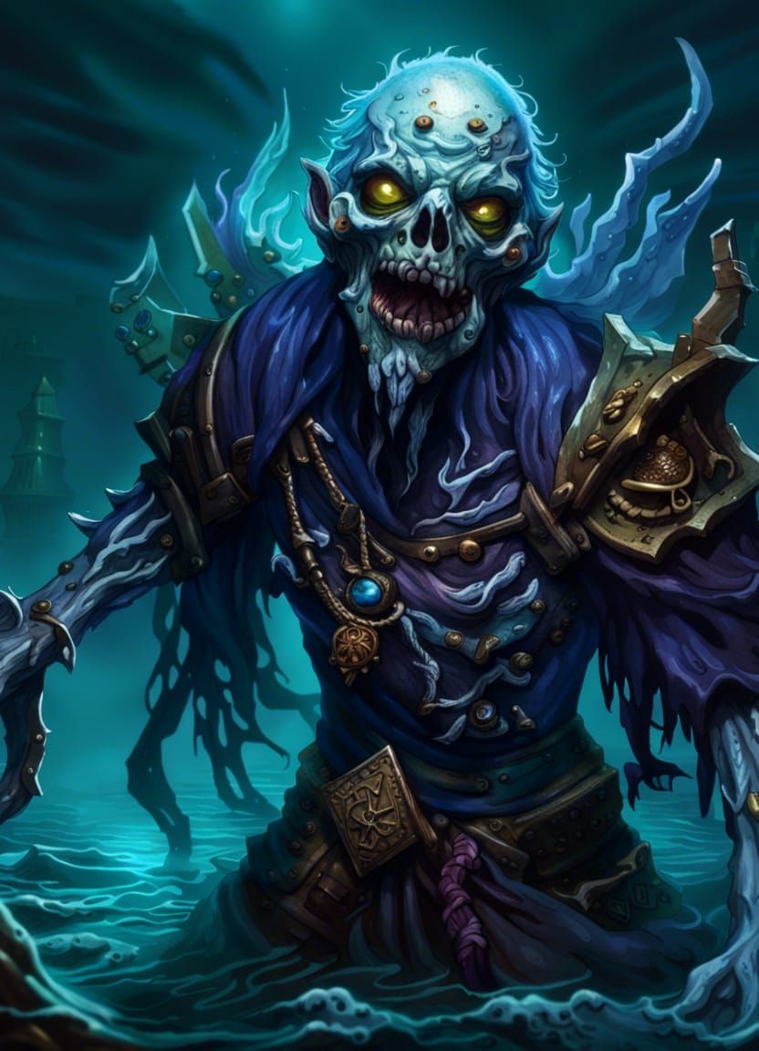 Undead Sea Zombies in Dark Oceanic Style