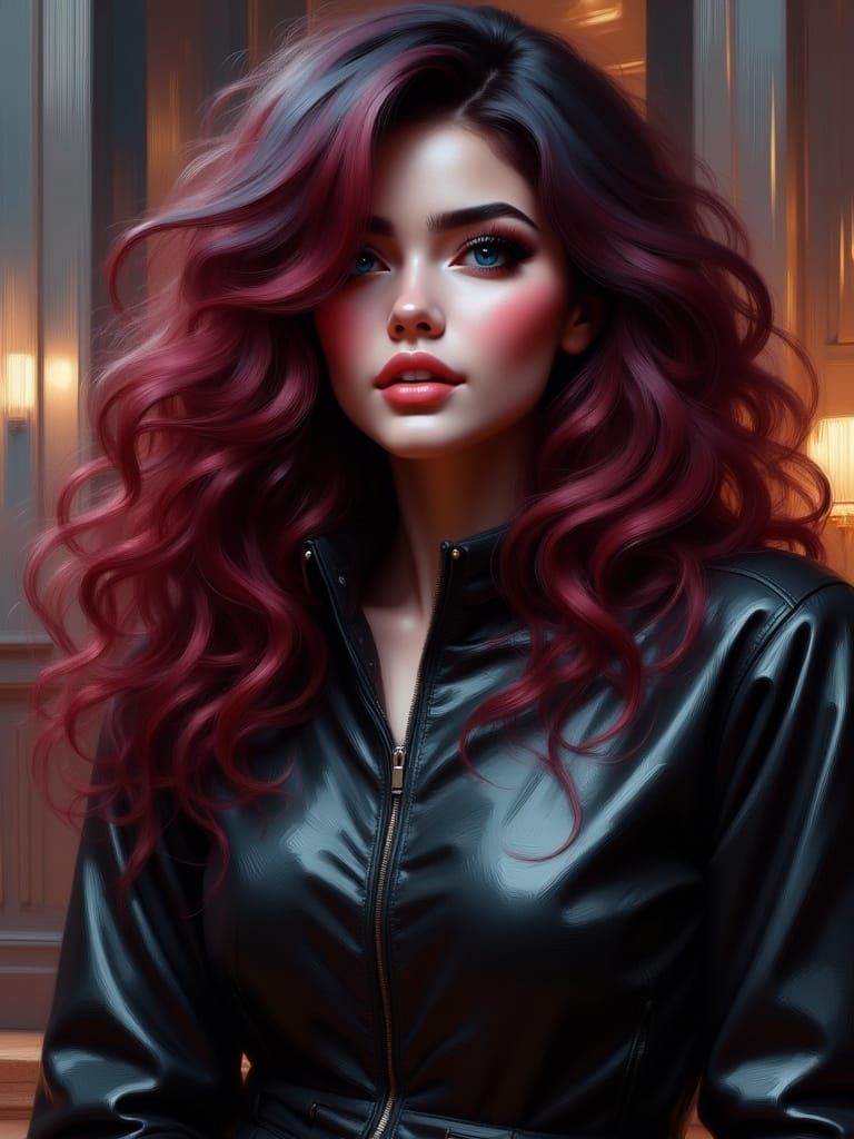 Gothic Academy Scene with Three Students in Detailed Style