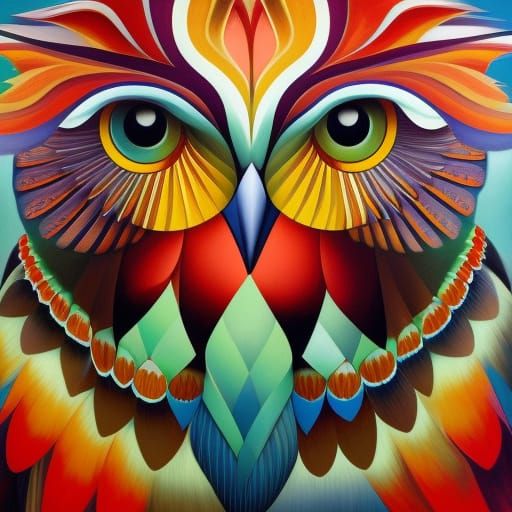 Fantasy harlequin owl