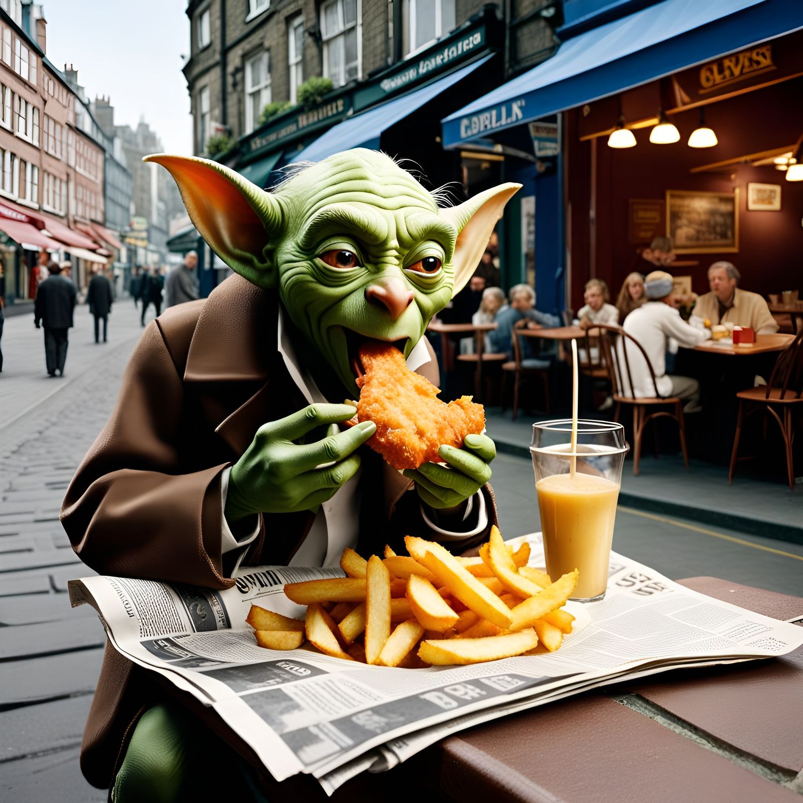 Goblin's Gourmet: Fish and Chips, Analog Photo