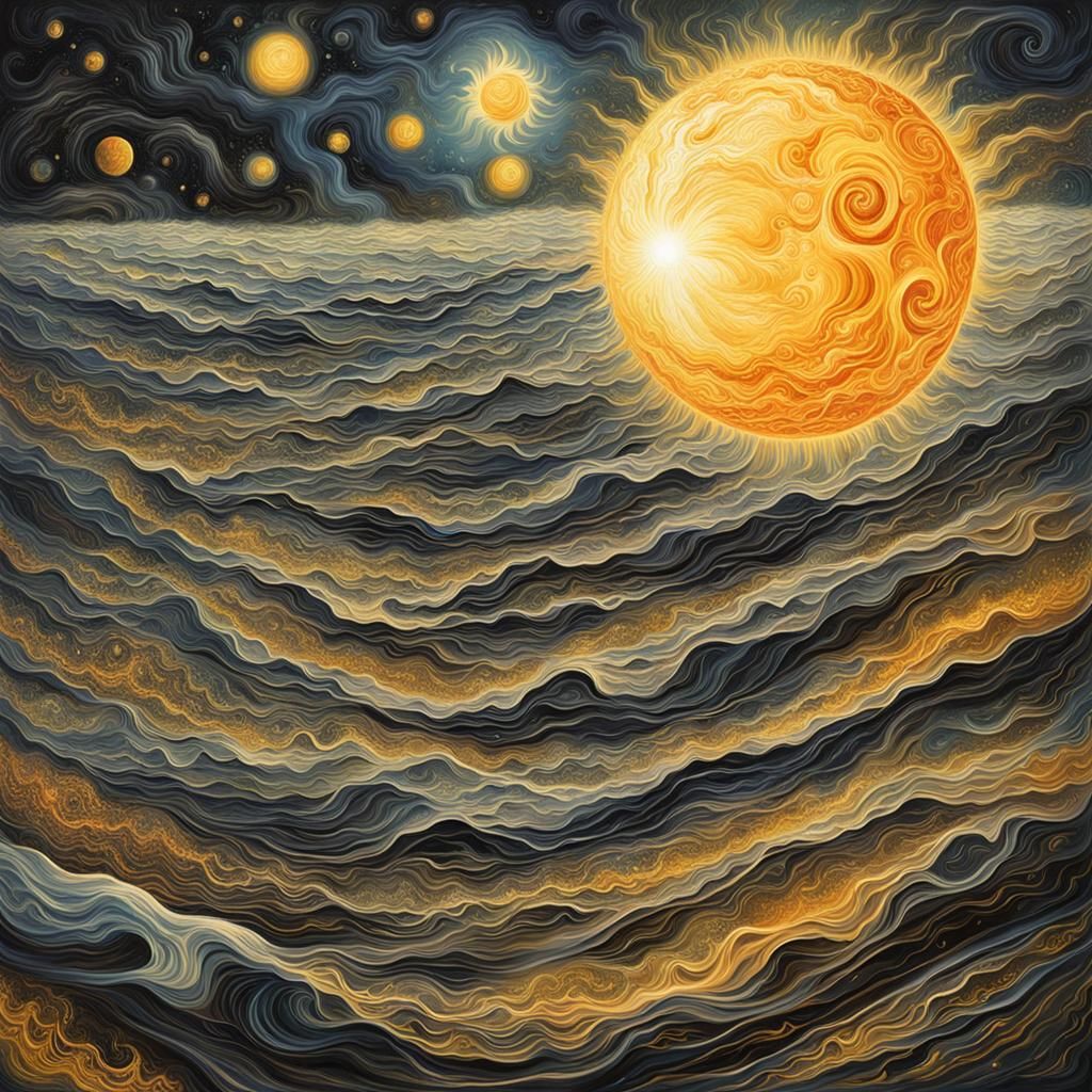 Surreal Sun and Moon Battle