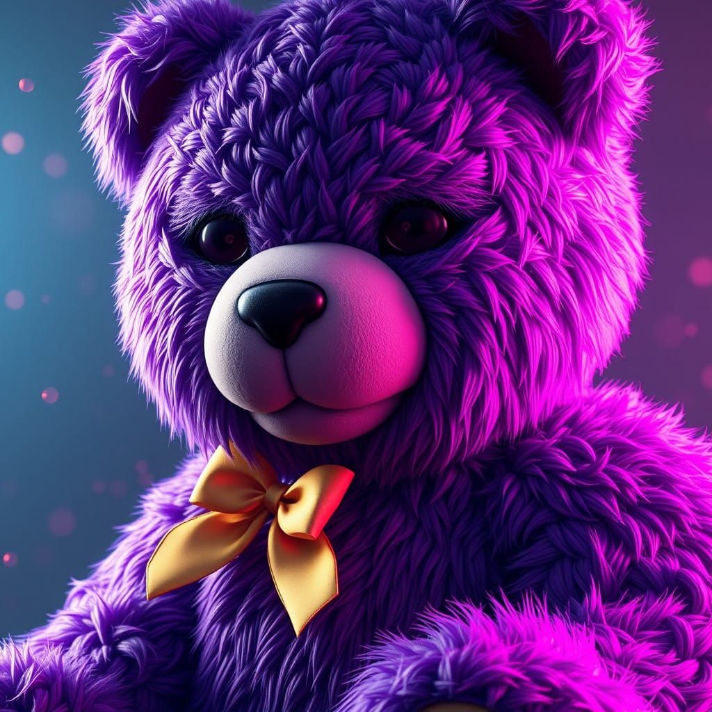 Surreal Fantasy Teddy Bear in Deep, Intricate Detail