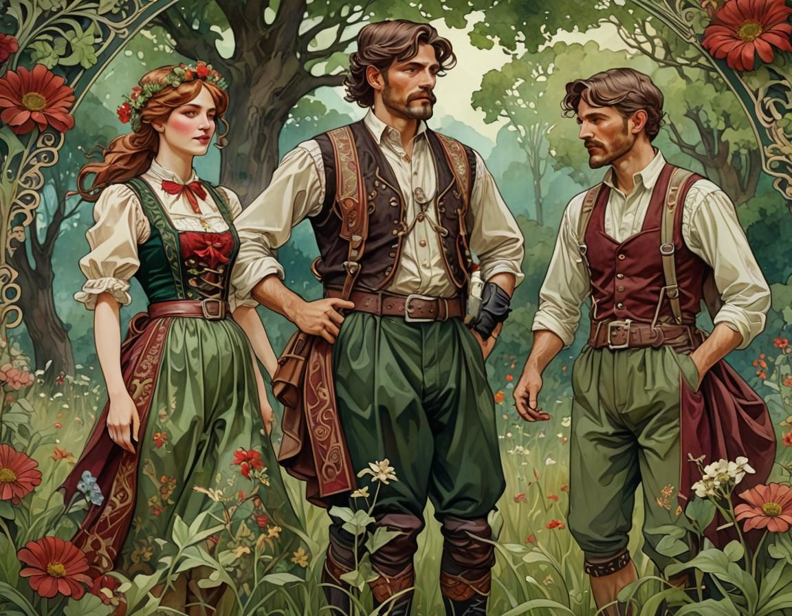 Bavarian Festivities in Art Nouveau Style