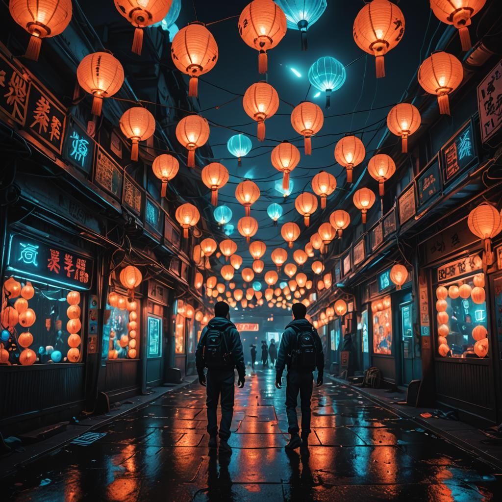 Lantern World Invasion: Ultra-Realistic Sci-Fi Scene