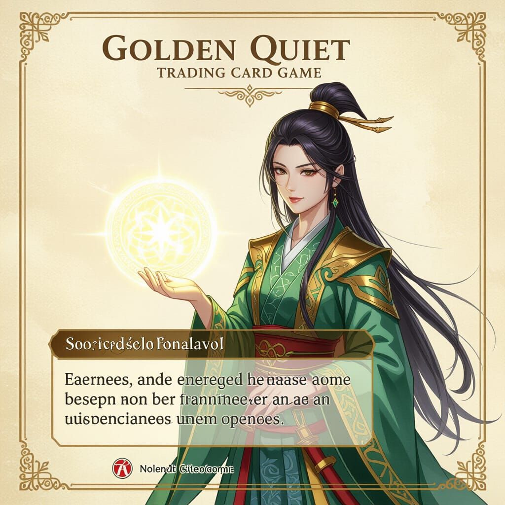 Golden Quiet Magic Trading Card Game Art