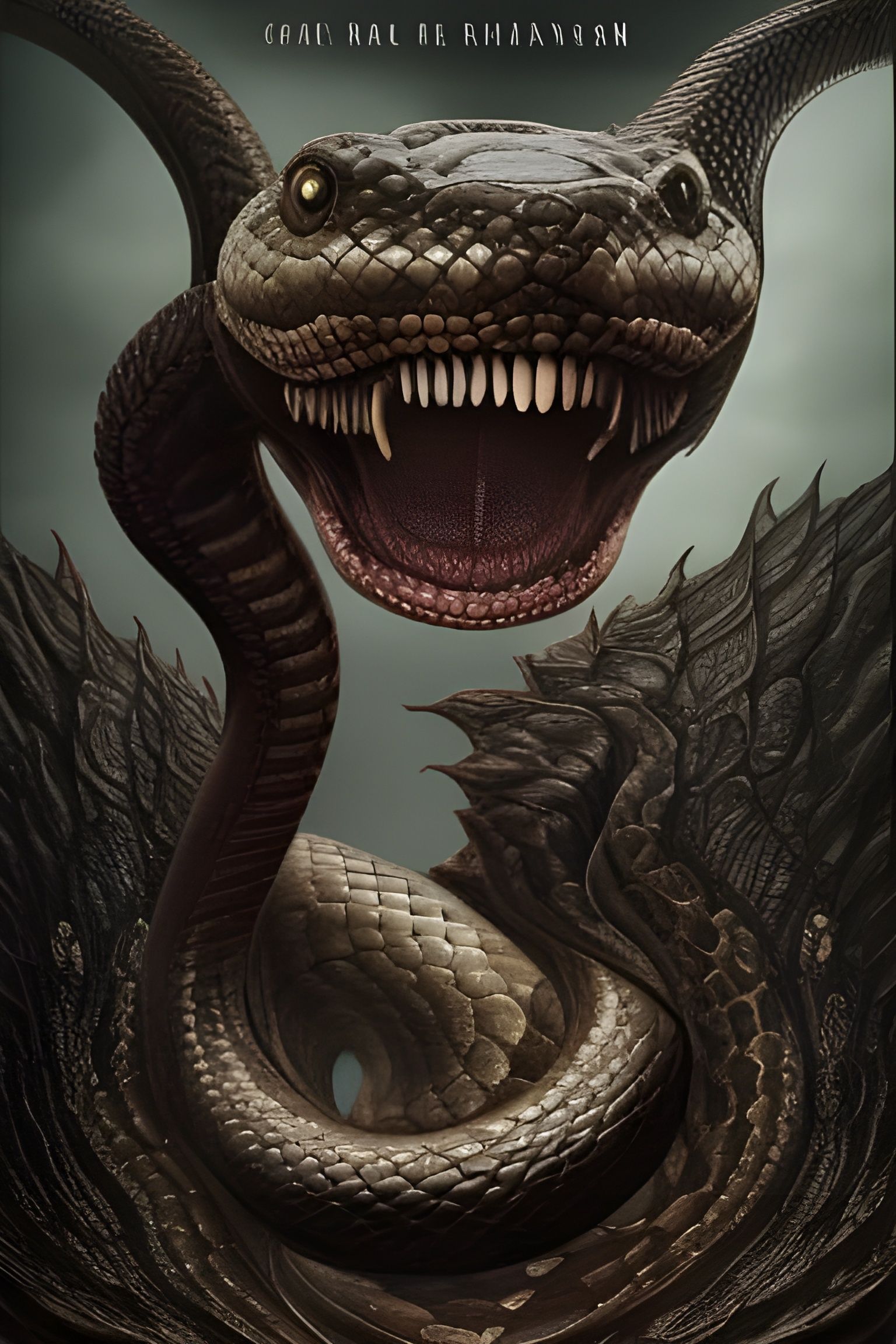 Ornate Snake in Dark Fantasy Style, 8K