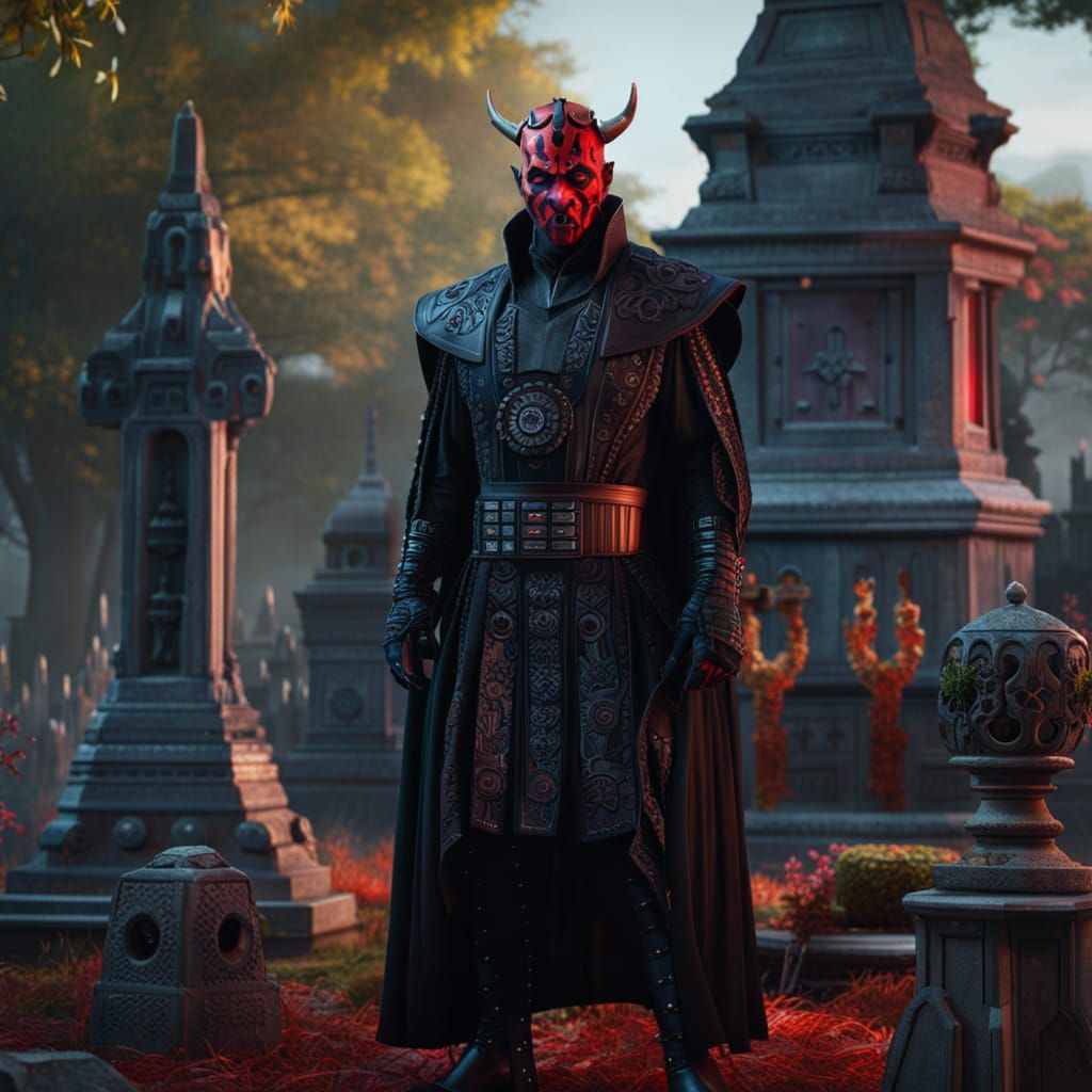 Darth Maul in Rococo Gothic Style