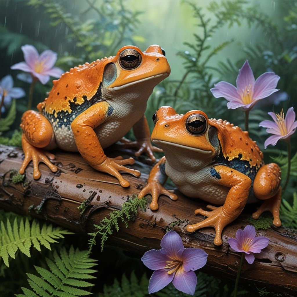 Toads in Ethereal Aura